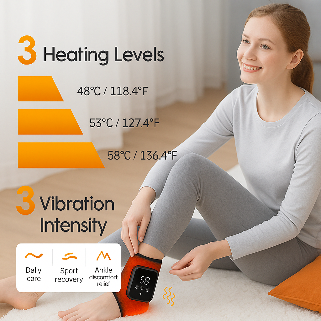 Adjustable Heat & Vibration Foot Massager